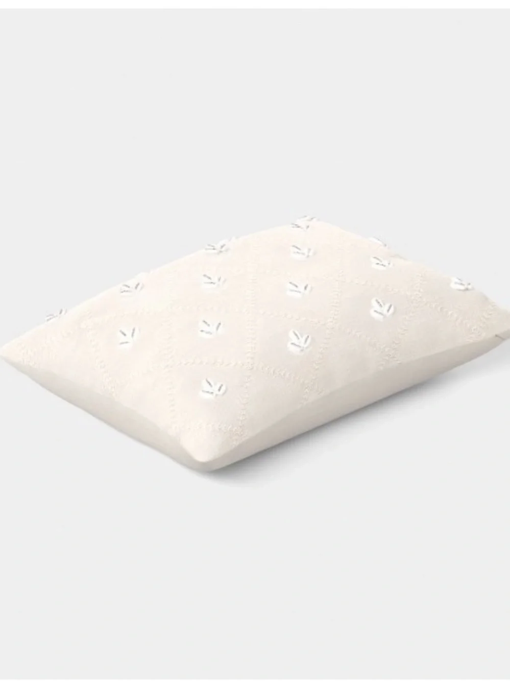 STUDIO MCGEE NWT Lumbar Embellished Shell Throw Pillow Cream